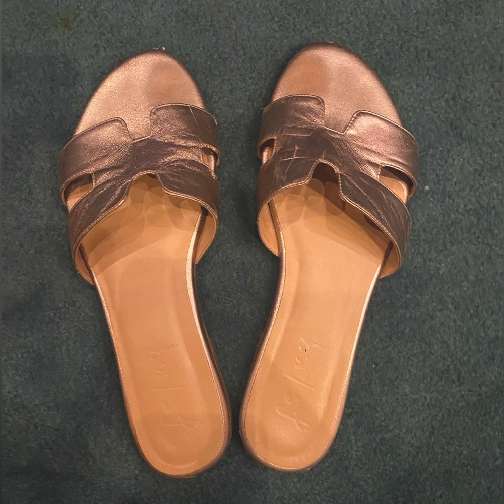 French Sole Gold Sandals